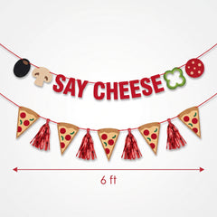 Pizzeria Felt Pennant Banner Set, 2-Pack
