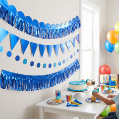 Royal Blue Multi-Shape Fringe Banner Kit