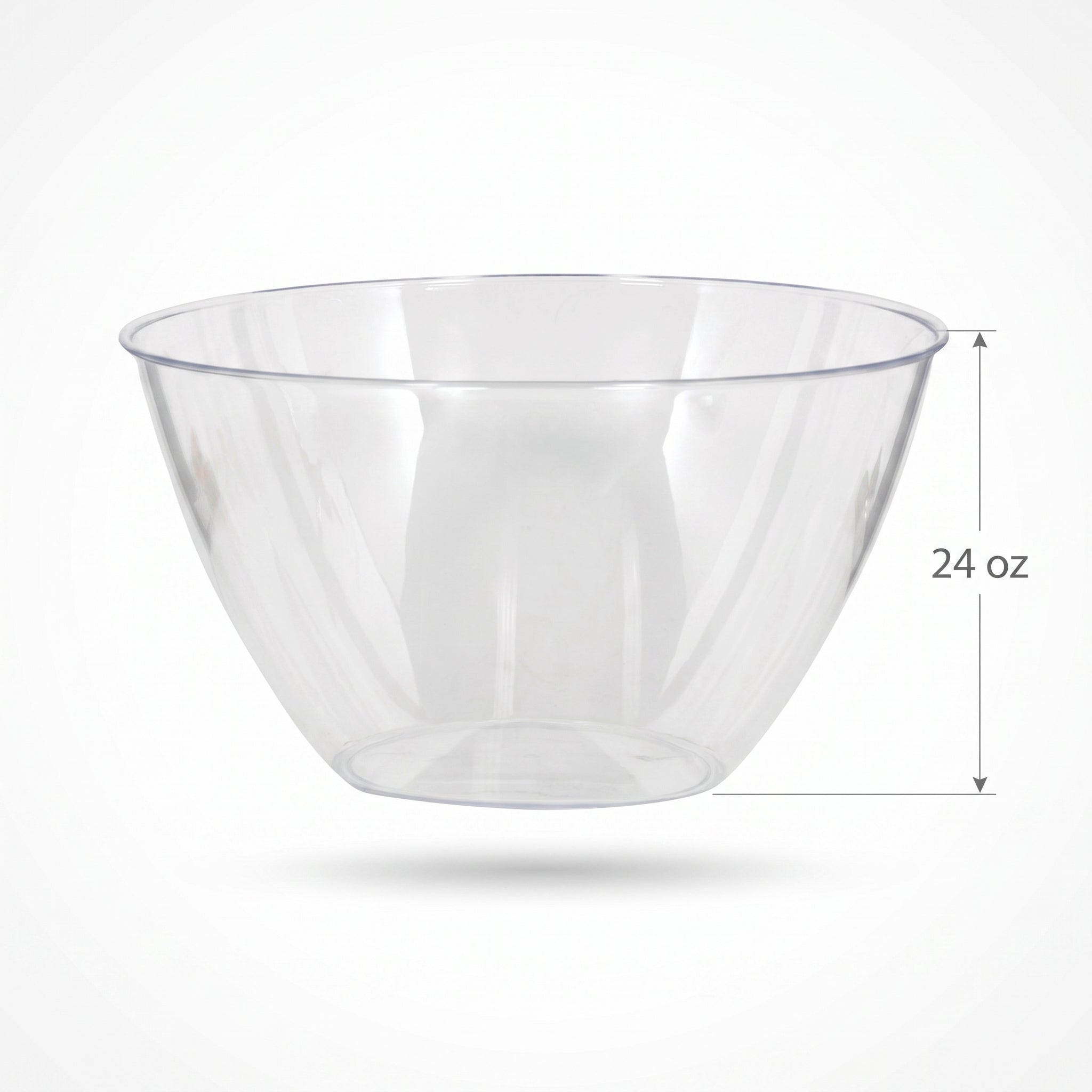 Clear 24oz Plastic Serving Bowl - Elegant and Durable