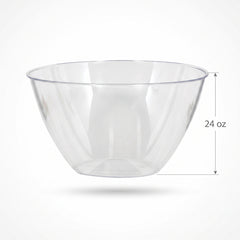 Clear 24oz Plastic Serving Bowl - Elegant and Durable