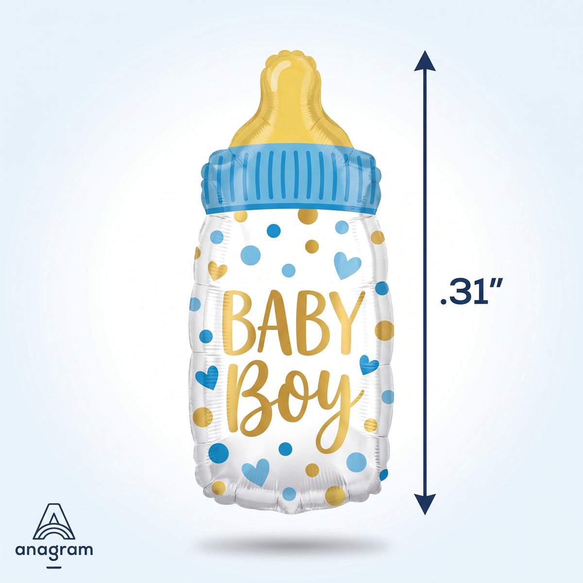 Baby Boy Bottle Shape Foil Balloon