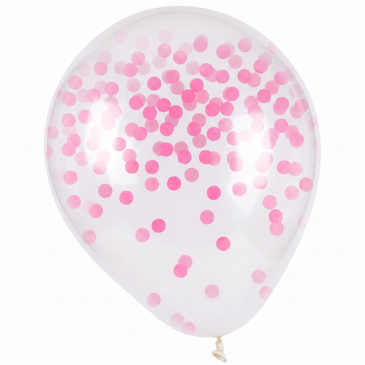Pink Confetti Latex Balloons - Pack of 6