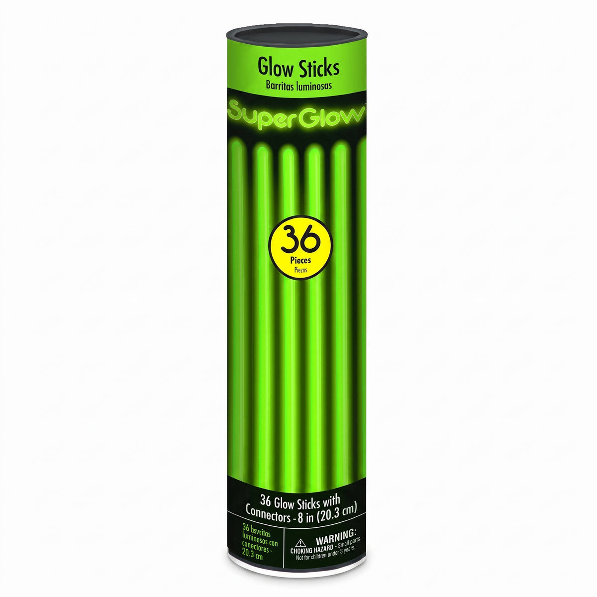 Green Glow Sticks - 8 Inch, 36-Pack