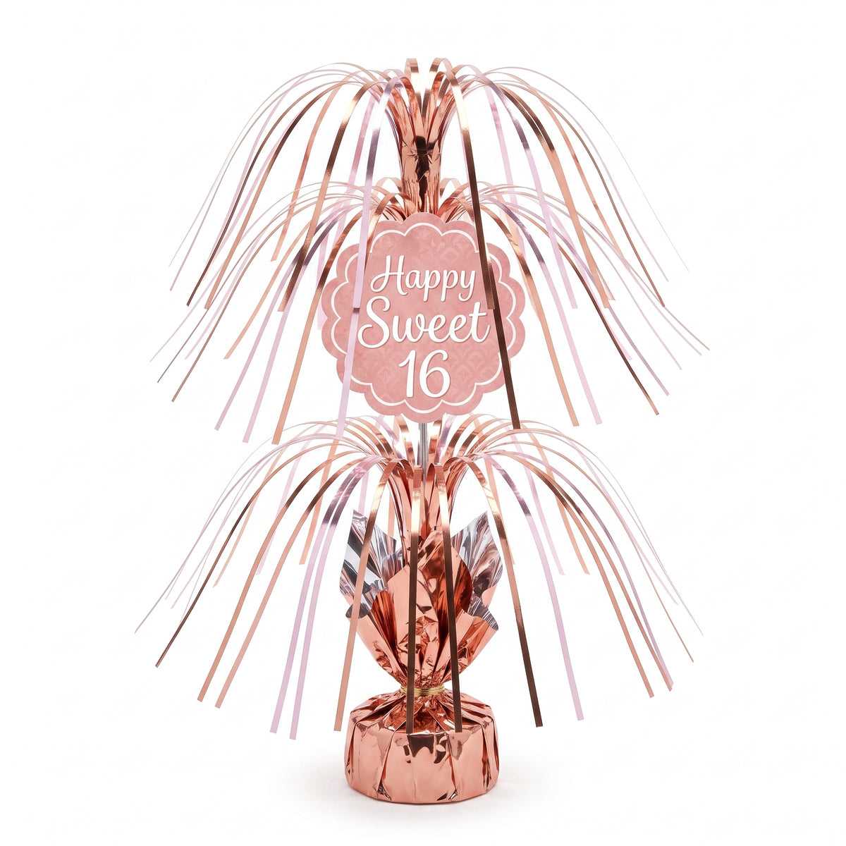 Sweet Sixteen Rose Gold Spray Centerpiece