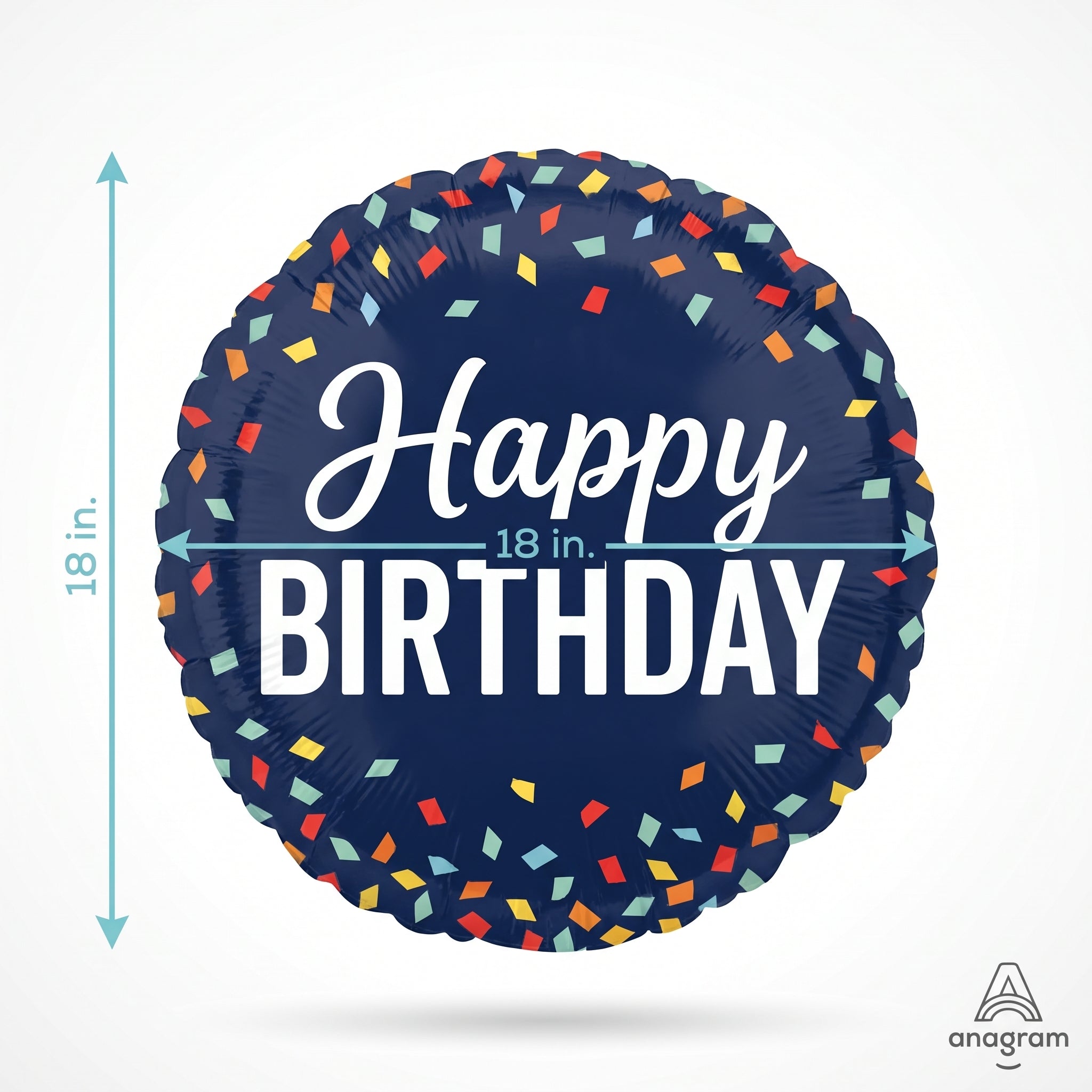 Colorful Celebration Happy Birthday Foil Balloon - 18 Inch