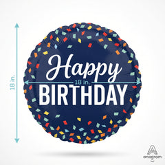 Colorful Celebration Happy Birthday Foil Balloon - 18 Inch