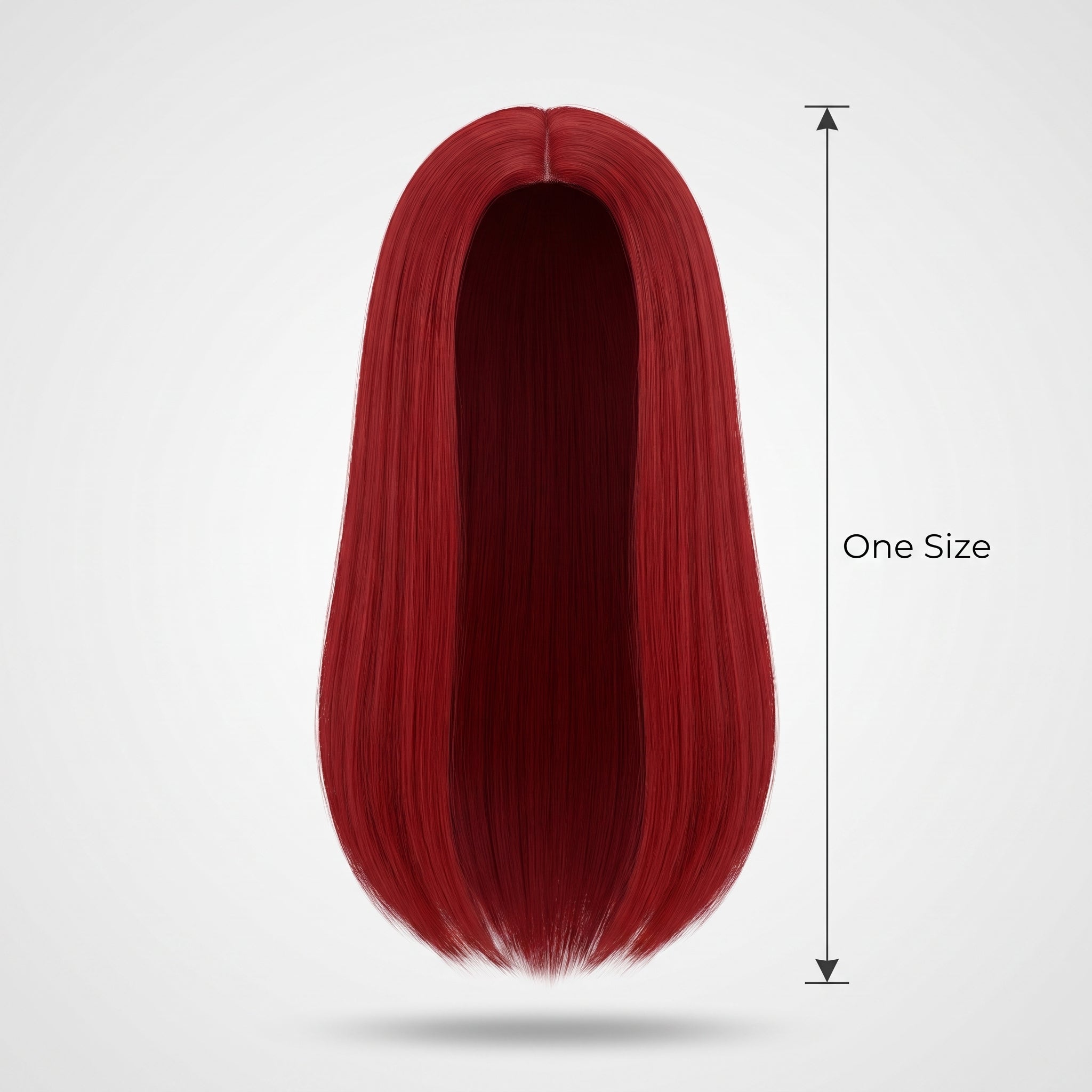 Blood Red Halloween Wig - Long and Straight Costume Accessory