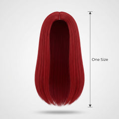 Blood Red Halloween Wig - Long and Straight Costume Accessory