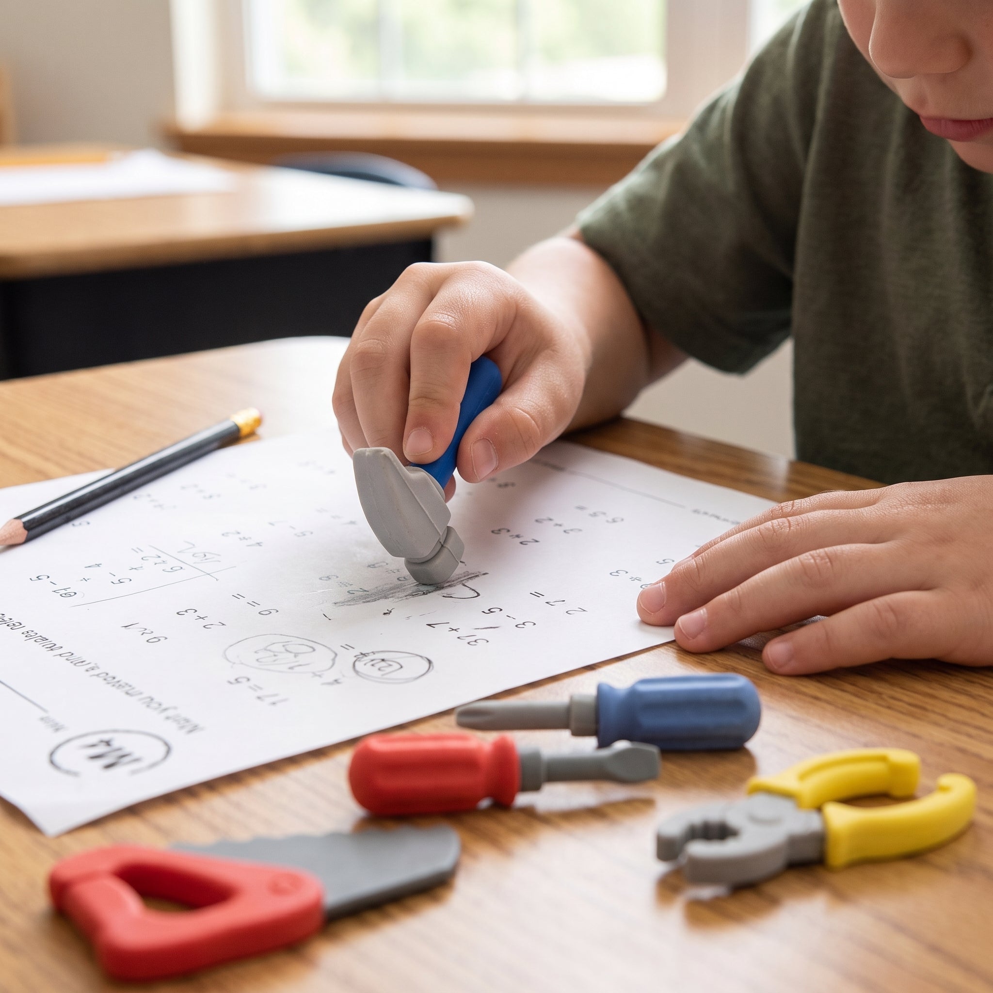 Construction Tool Erasers Set for Kids