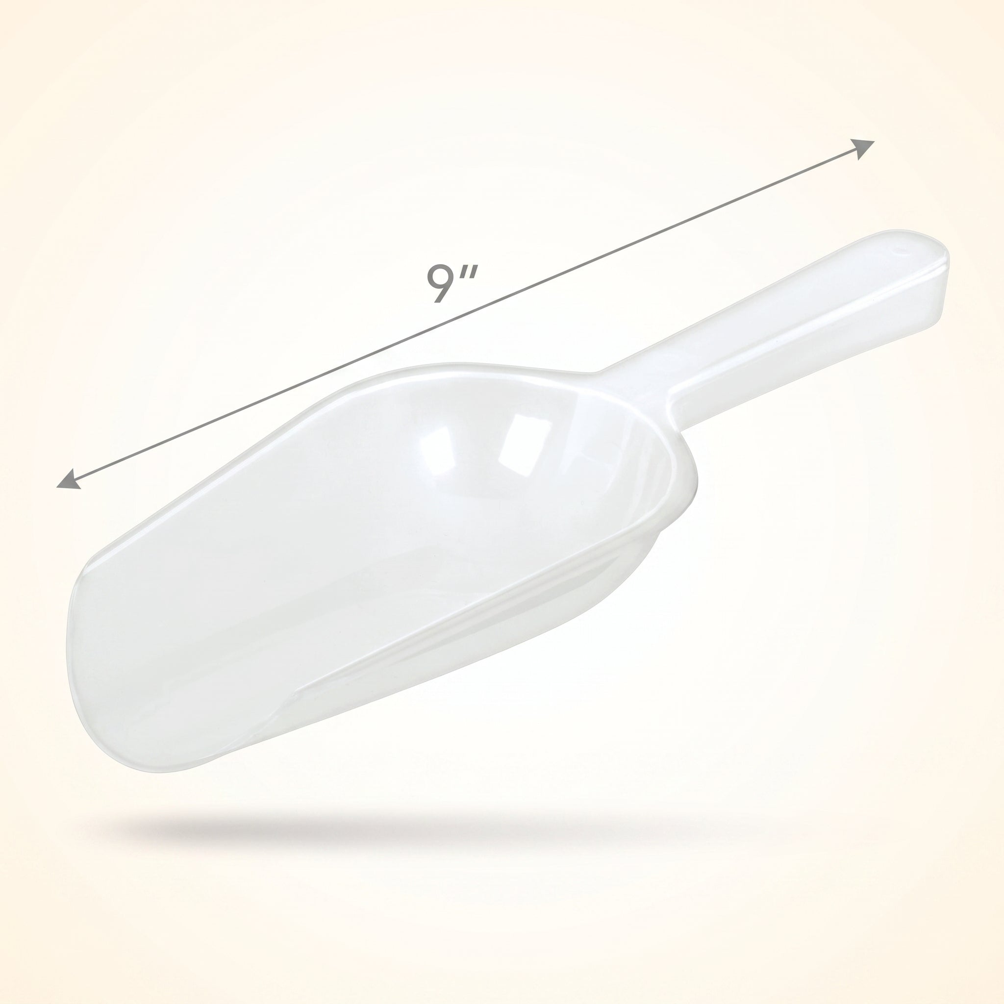 Clear 9-Inch Plastic Ice Scoop