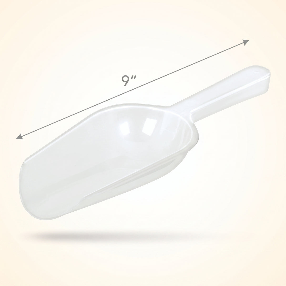 Clear 9-Inch Plastic Ice Scoop