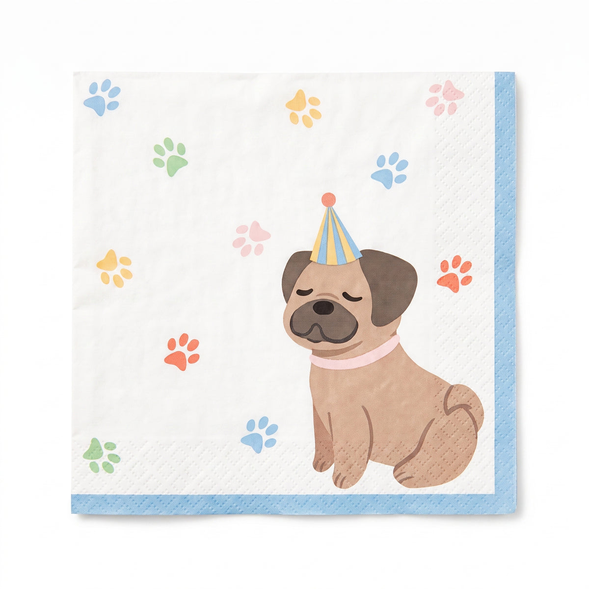 Playful Pug Party Lunch Napkins - 6.5 In. x 6.5 In.
