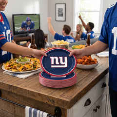 New York Giants 9" Round Paper Plates - NFL Party Essentials