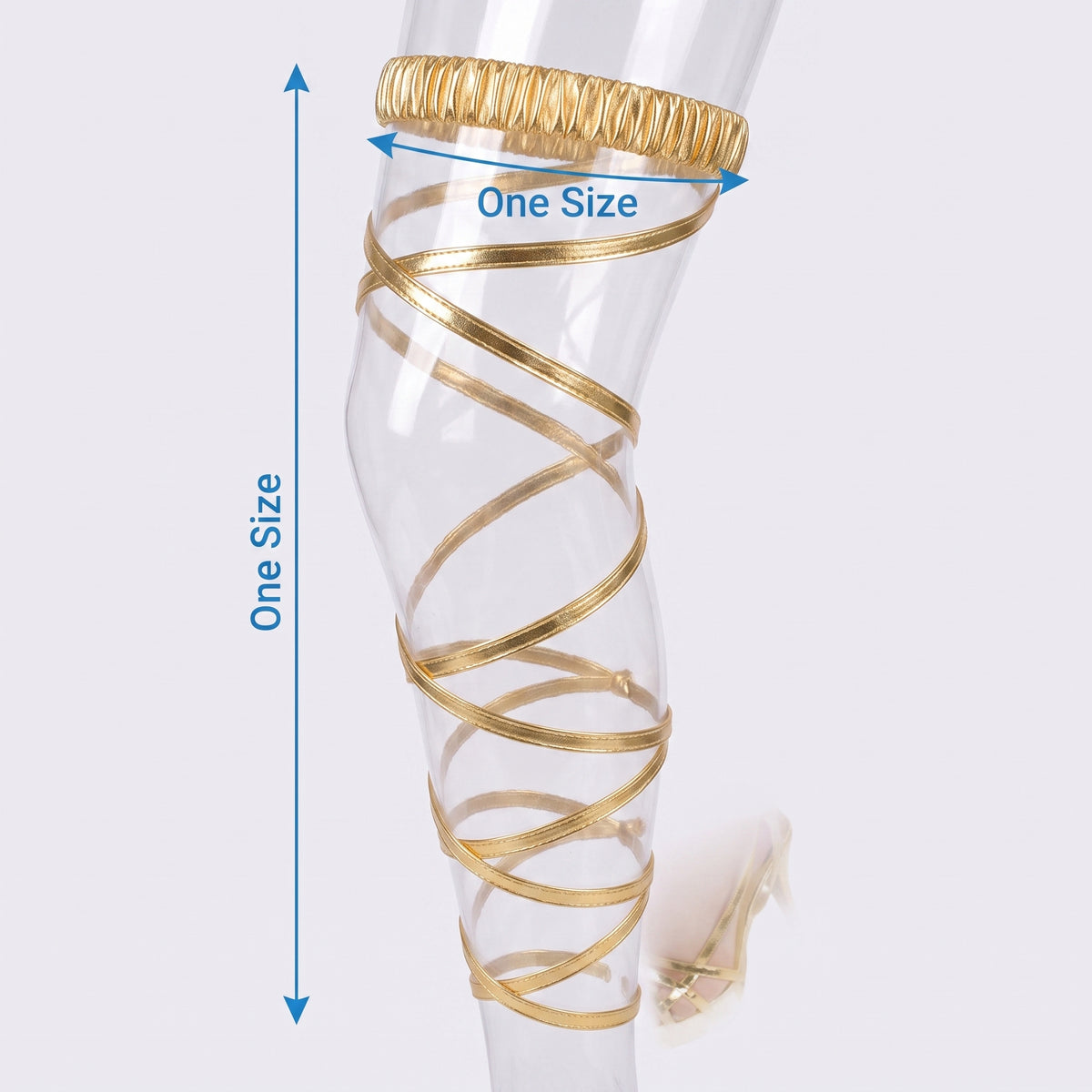 Gold Goddess Leg Wraps for Halloween Costume