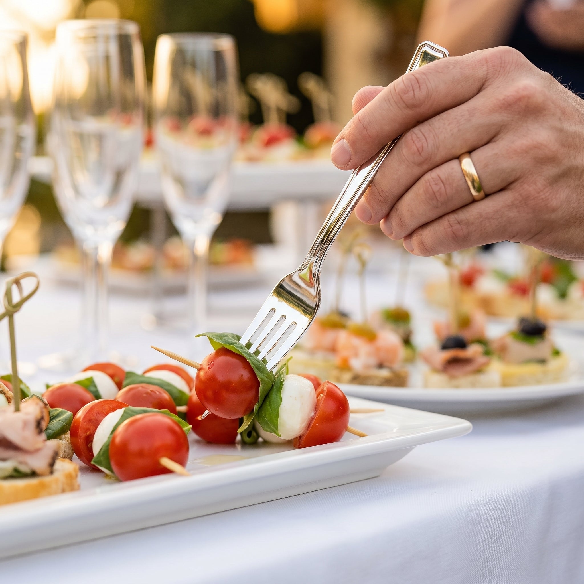 Elegant Silver Mini Appetizer Forks - 30 Pack