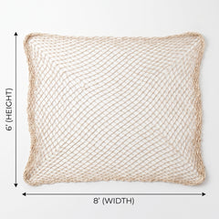 Natural Fish Net Decoration - 6' x 8' - Perfect for Summer Parties