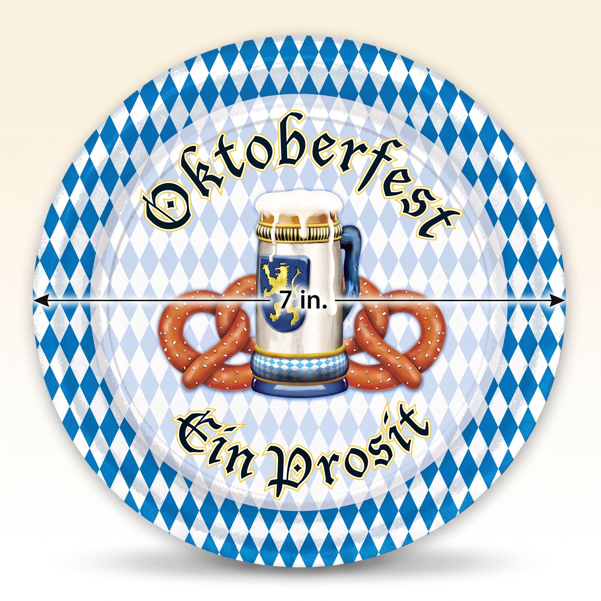 Oktoberfest Harvest 7-Inch Plates - 8 Count