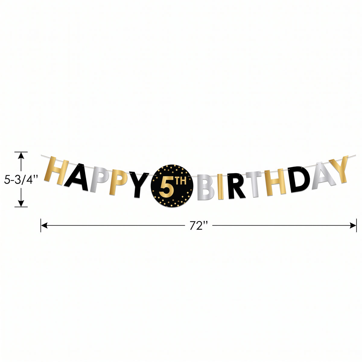 Add an Age Confetti Wishes Happy Birthday Banner