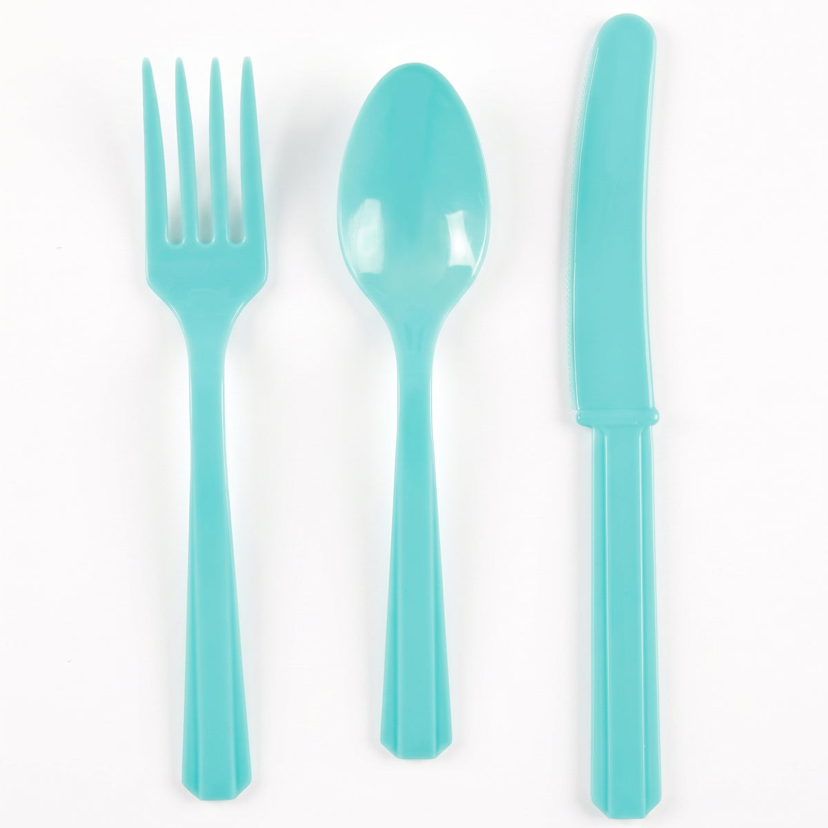 Egg Blue Assorted Plastic Cutlery Set - 7.5 in. - 24 Pack