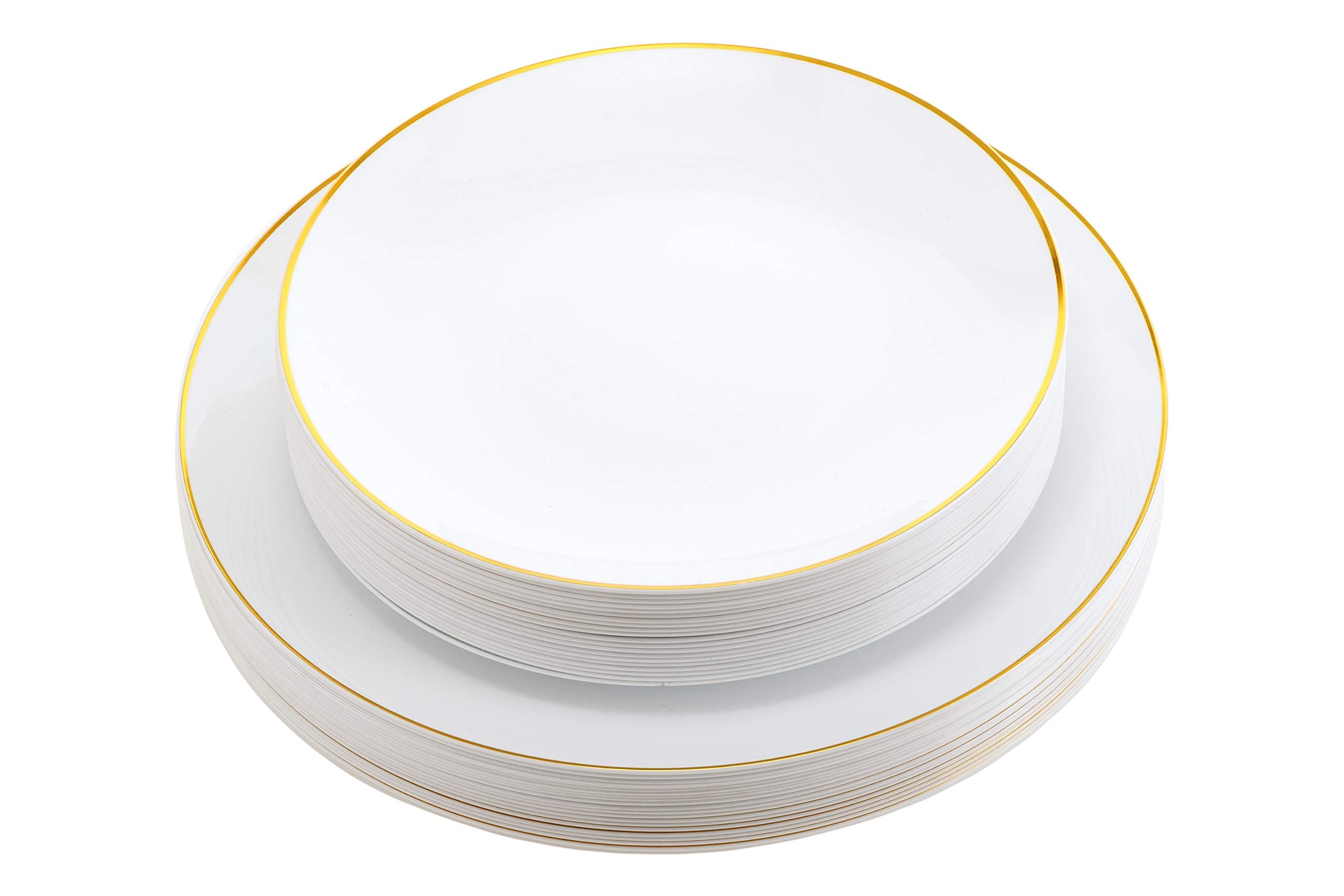 8 In. Classic Gold Design Plates | 10 Count