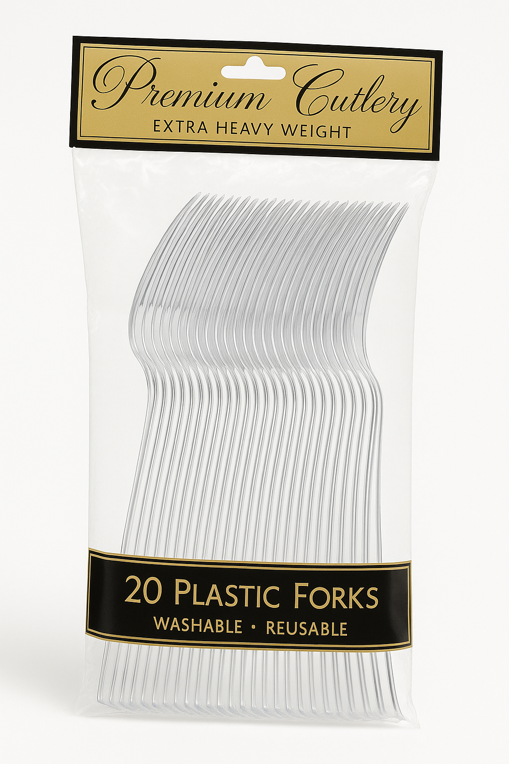Premium Clear Plastic Forks - Extra Heavy Weight