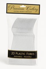 Premium Clear Plastic Forks - Extra Heavy Weight