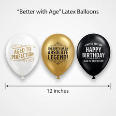 "Better with Age" Latex Balloons - 12-inch, 15-Pack