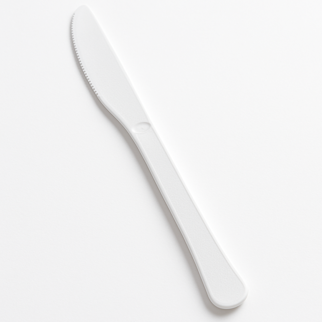 Heavyweight Frosty White Plastic Knives