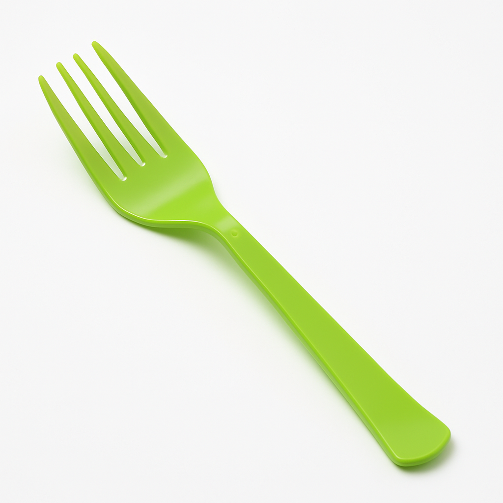 Premium Heavyweight Kiwi Plastic Forks - 100 Count
