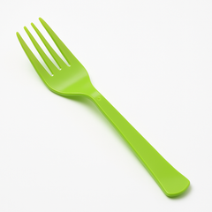 Premium Heavyweight Kiwi Plastic Forks - 100 Count