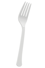 Silver Heavy-Duty Reusable Plastic Forks, 50-Pack