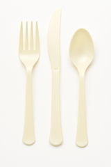 Vanilla Cream Plastic Cutlery Set
