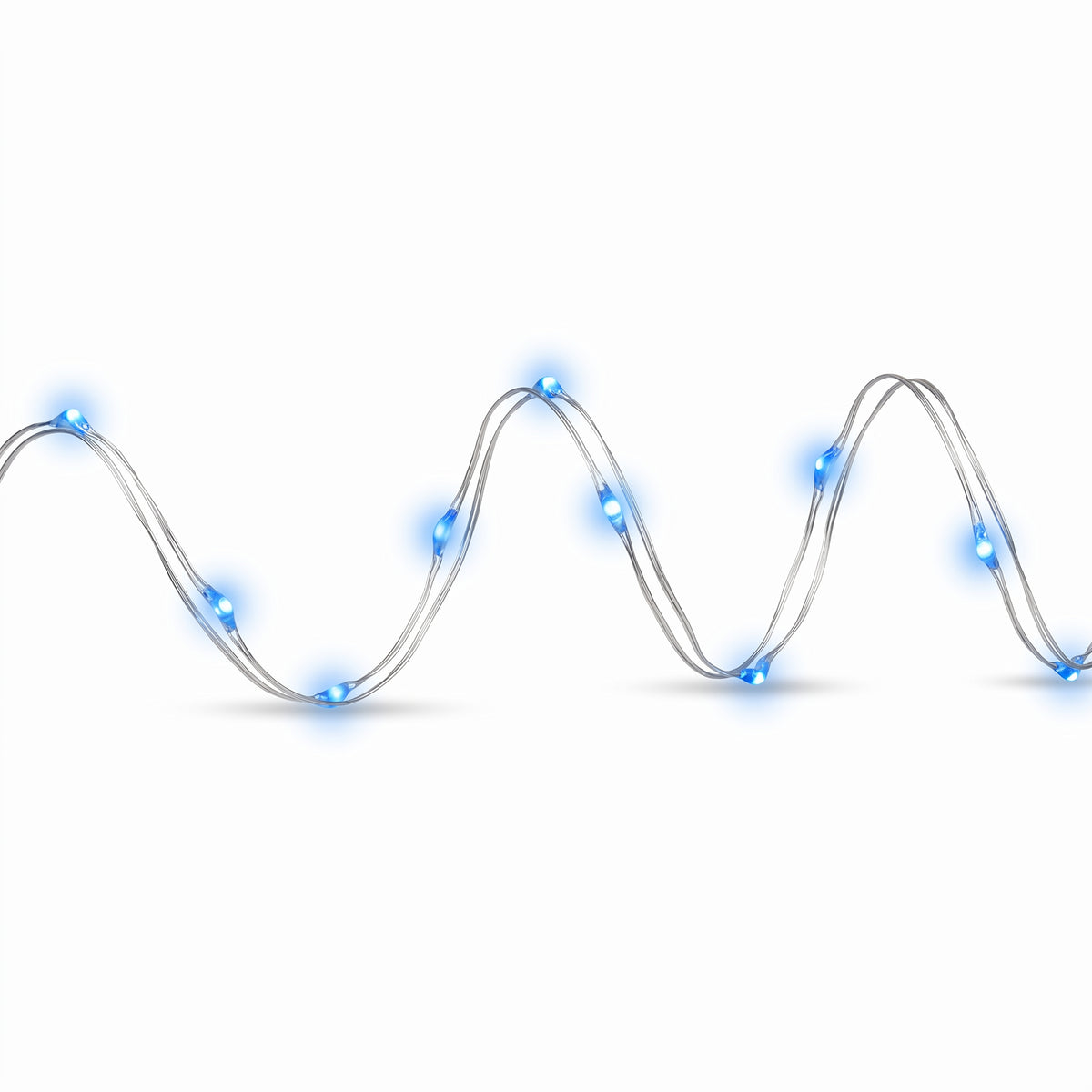 Blue LED Fairy String Lights - 5.5-ft, Battery Operated