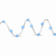Blue LED Fairy String Lights - 5.5-ft, Battery Operated