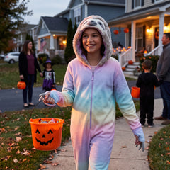 Pastel Sloth Zipster Costume for Girls - Halloween Edition