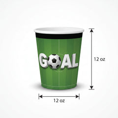Soccer "Goal" Paper Cups, 12oz, 20 Pack