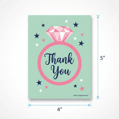 Mint Bridal Shower Thank You Card