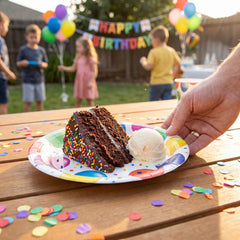 Rainbow Balloon Birthday Paper Plates - 8.5" (8 Count)