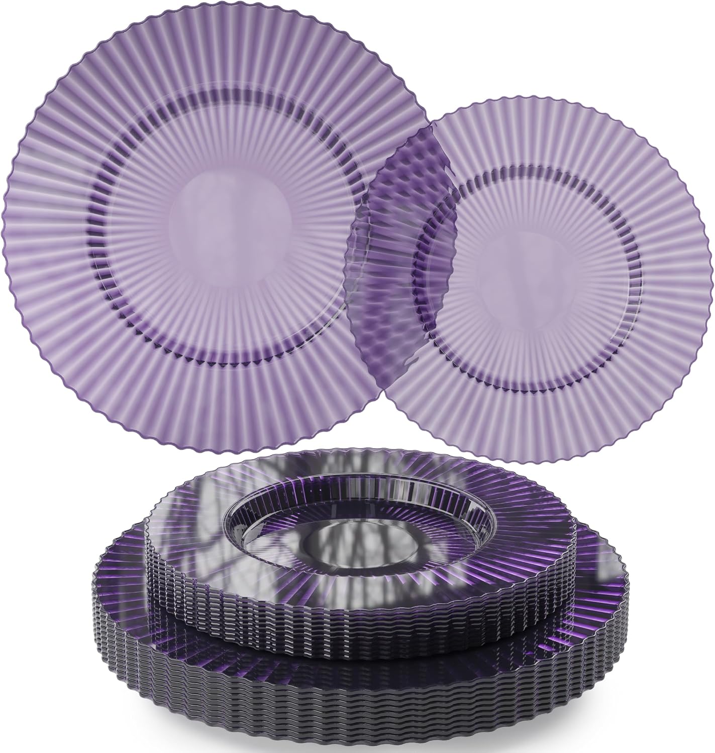 Gemstone Collection Amethyst 9 & 11 Inch Plates - 40 Ct. each