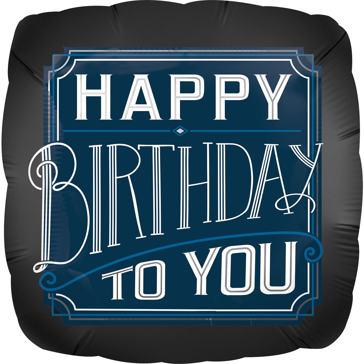 Stylish Happy Birthday Metallic Balloon - 18" Foil