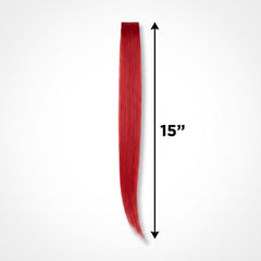 Vibrant Red Hair Extension for Team Spirit