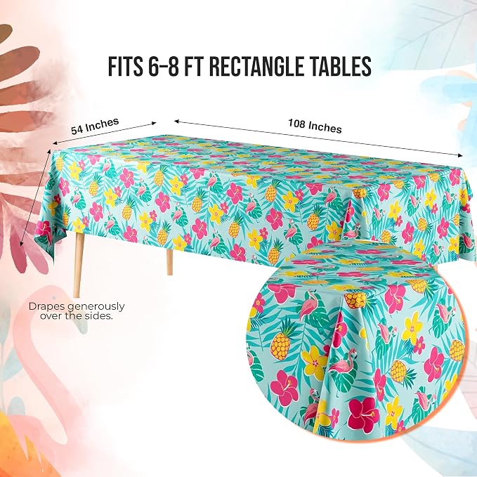 Summer Luau Table Cover - 54" x 108"