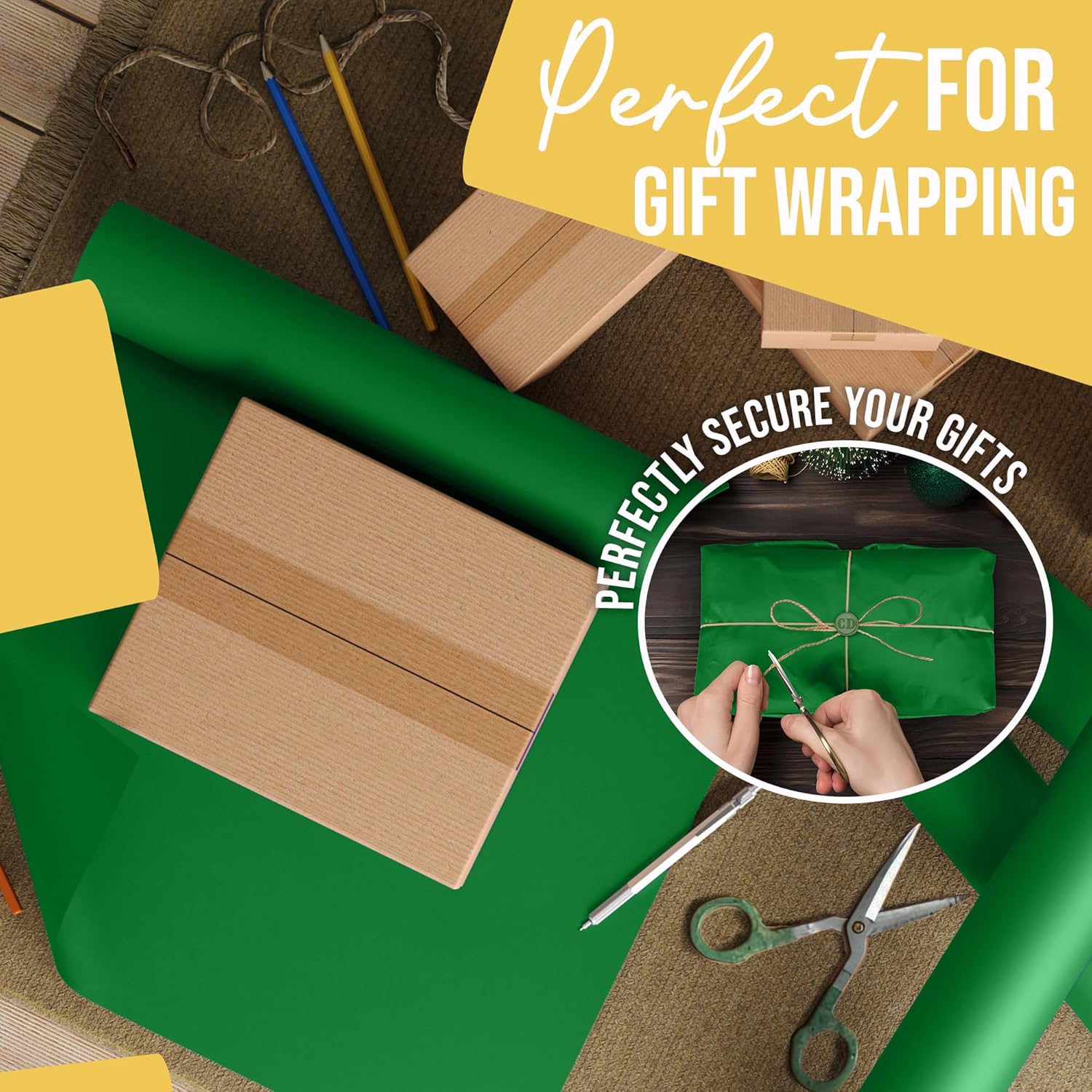 17.75"" x 110 Kraft Paper Roll |Emerald Green