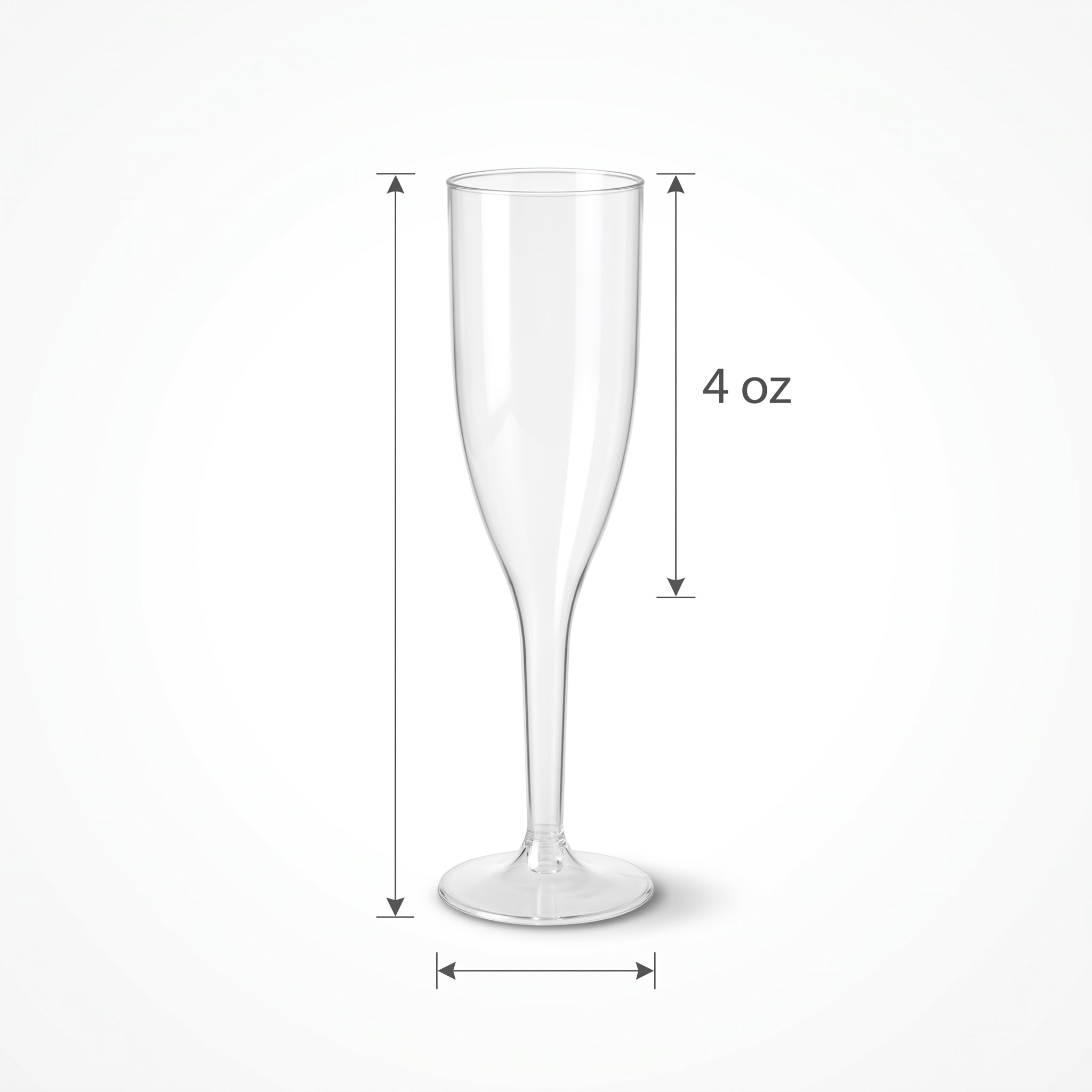 Big Party Pack Clear Plastic Champagne Flutes, 5.5 oz, 20 Pack