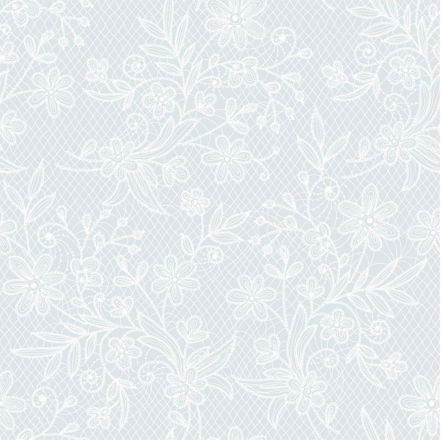 White Floral Table Cover