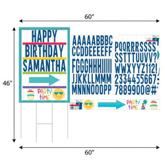 Giant Customizable Marquee "Happy Birthday" Yard Sign