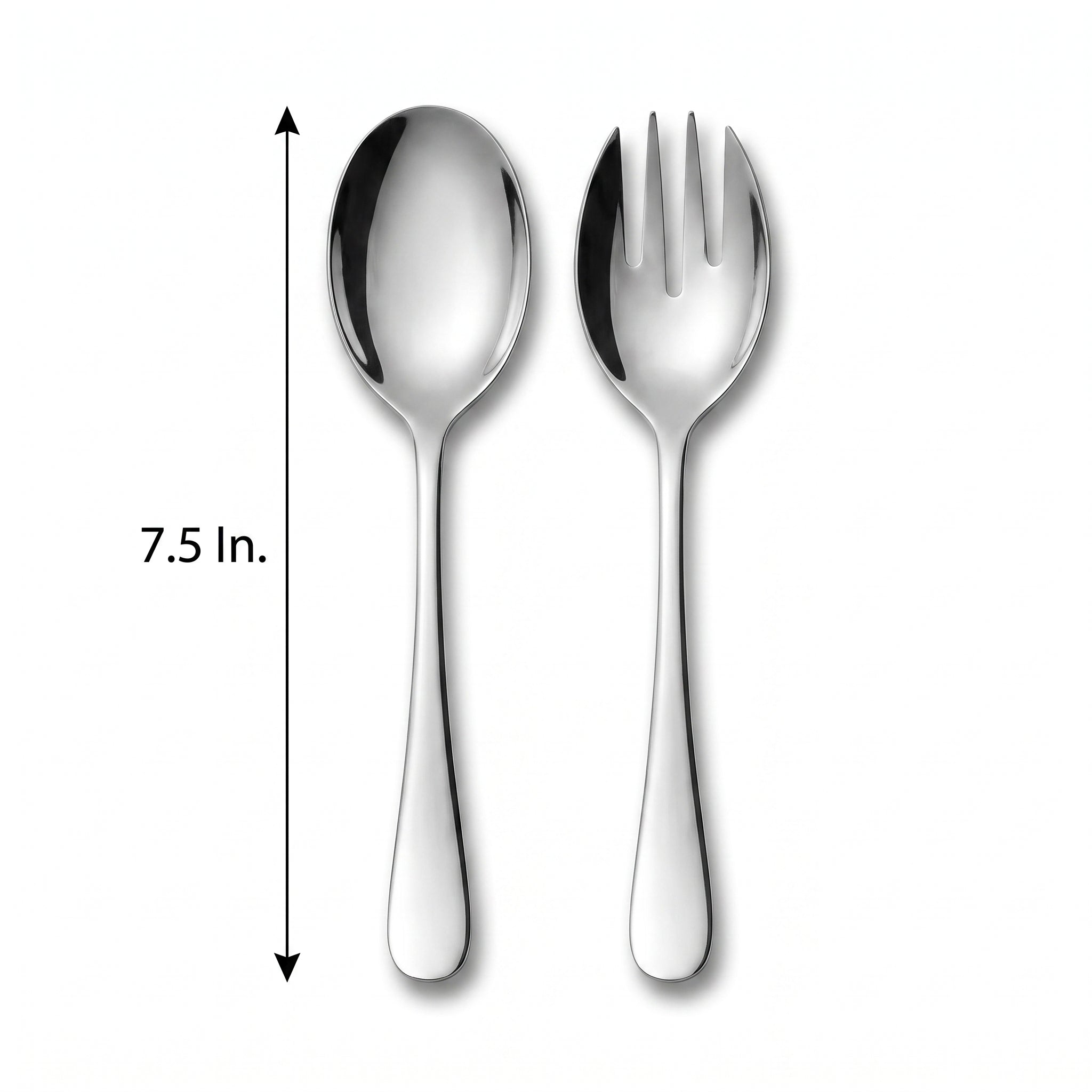 Elegant Silver Serving Spoon and Fork Set - 13 In. | 2 Count