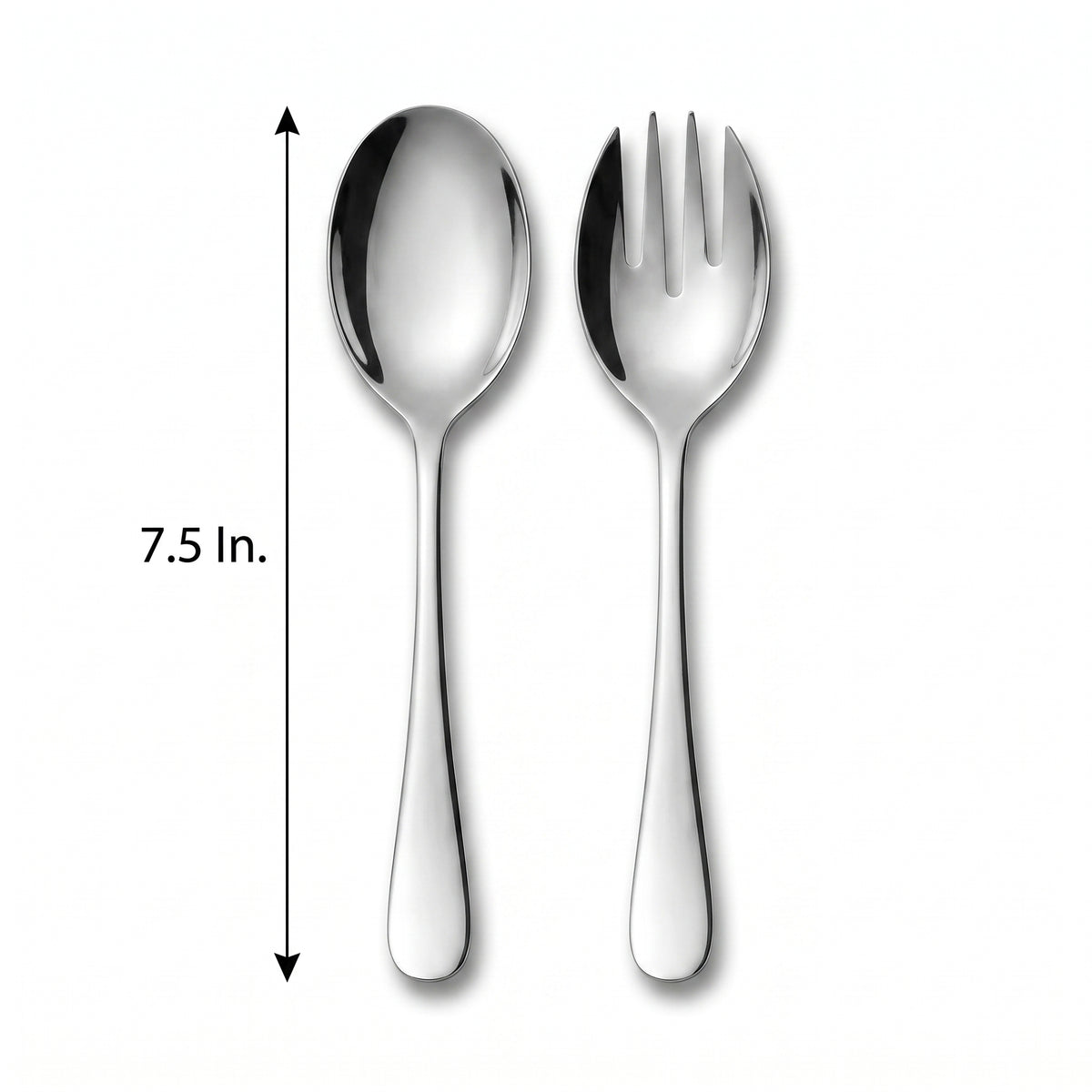 Elegant Silver Serving Spoon and Fork Set - 13 In. | 2 Count
