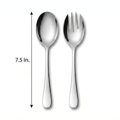Elegant Silver Serving Spoon and Fork Set - 13 In. | 2 Count