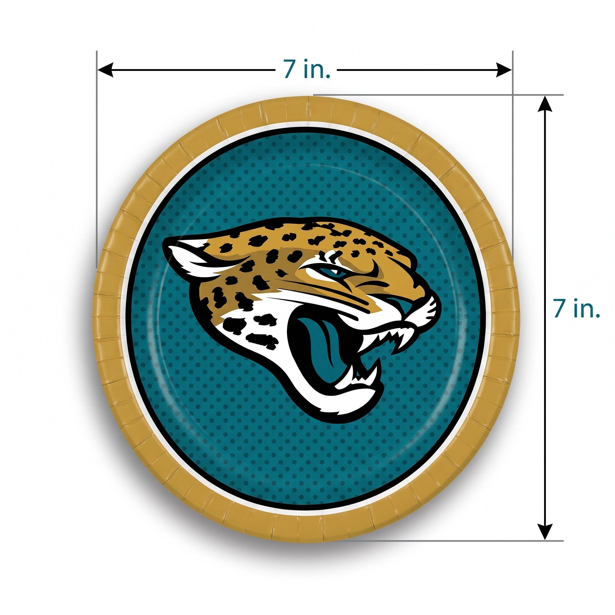 Jacksonville Jaguars 7" Round Paper Plates
